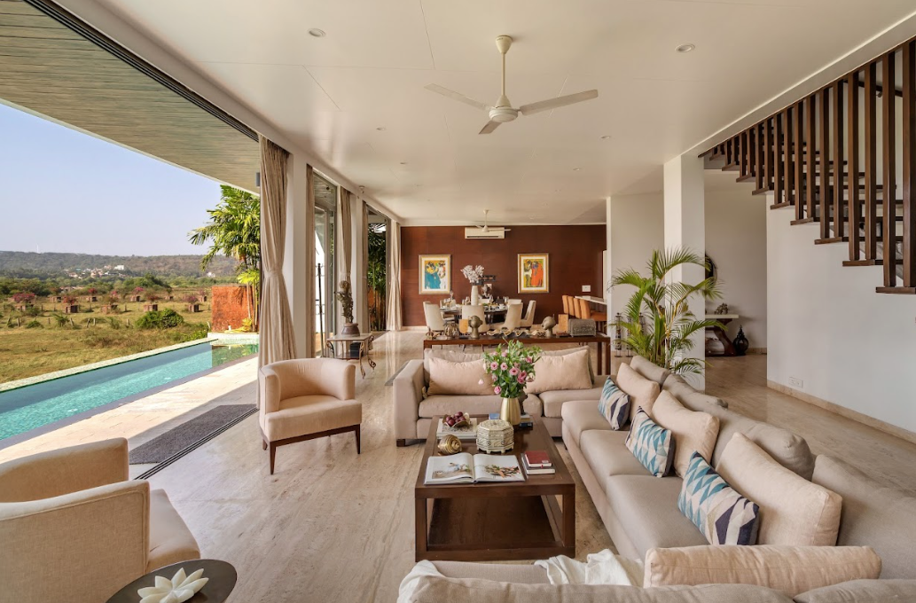 Sohonos II - 3 BHK Luxury Villa with Pool & Field View 10 mins from Candolim Beach, Goa