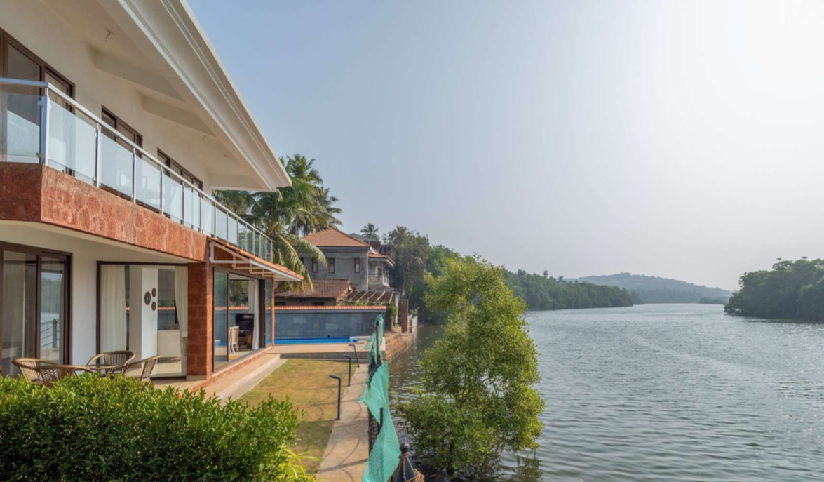 CDR 3 BHK Luxury Riverfront Villa with Pool & Lawn in Candolim, Goa