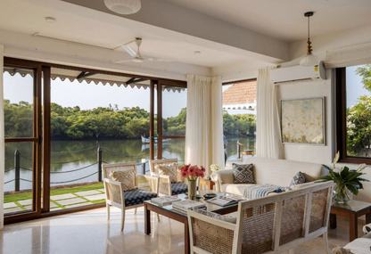 RHOME - 3 BHK Luxury Riverfront Villa with Pool & Lawn in Candolim, Goa